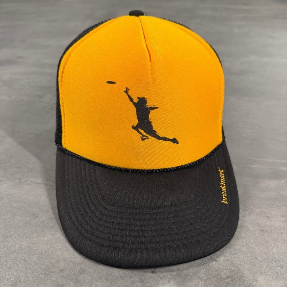 Vintage Breakmark Ultimate Frisbee Snapback Hat Foam Mesh Trucker‎ Cap 90s Black
